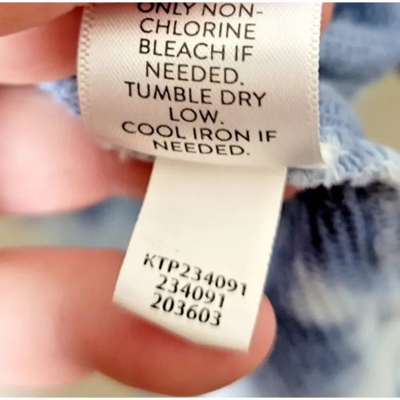 Pure Jill Sweatshirt Large Tie-Dye Blue Breathable Casual Comfort Pullover Boho - Picture 13 of 13